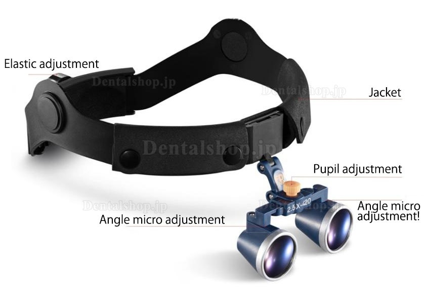 KWS FD-503G-1 2.5X 医療ヘッドバンタイプ ENT外科歯科用双眼ルーペ 拡大鏡