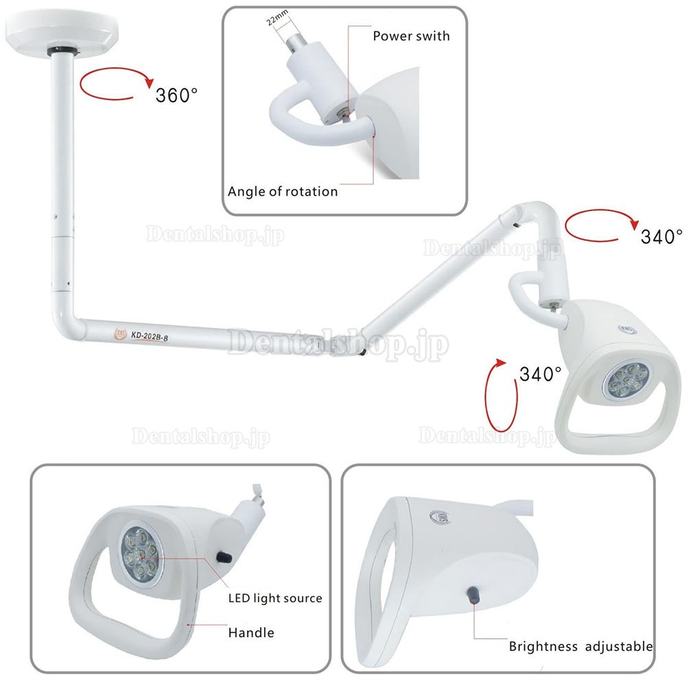 KWS KD-2021W-2 7個 21W LED 天井取付けタイプ 手術検査ライト