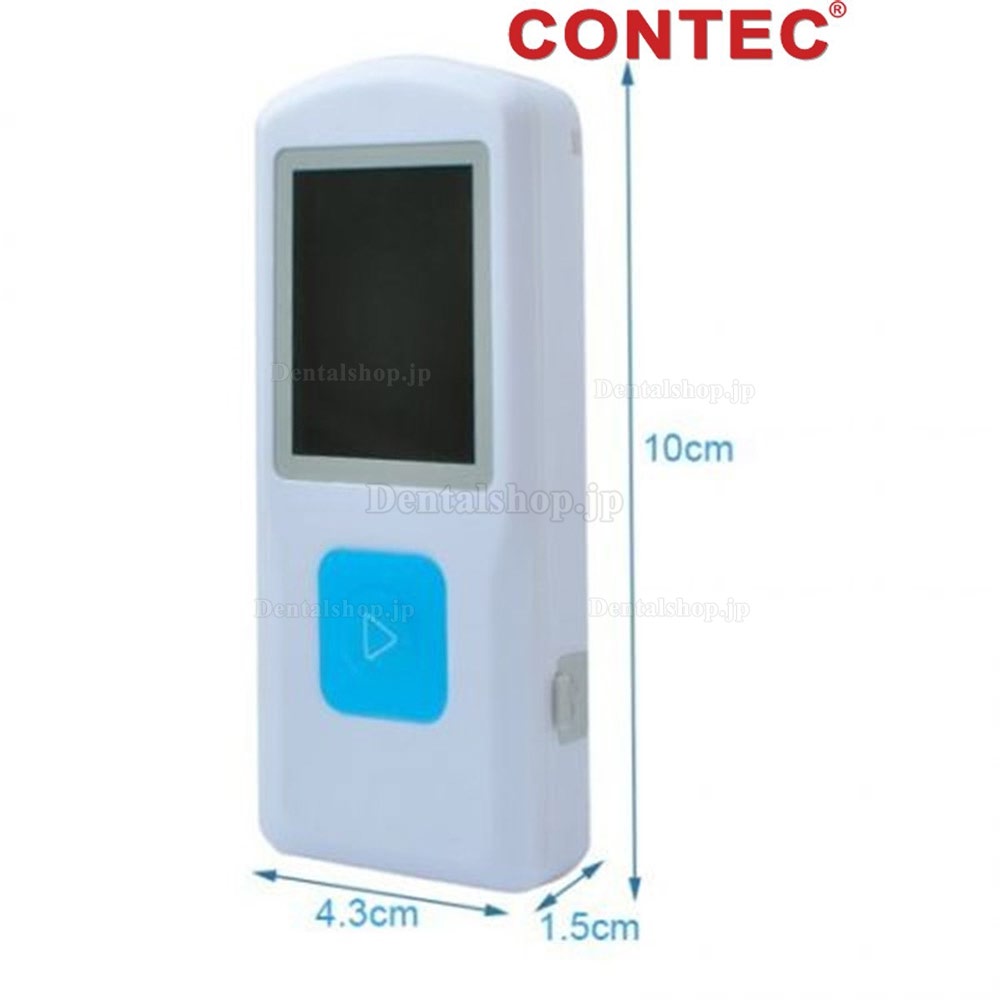 CONTEC ポータブル心電計 ECG/EKGモニター PCソフトウェア 心電図ブルートゥース心拍数LCDモニター PM10