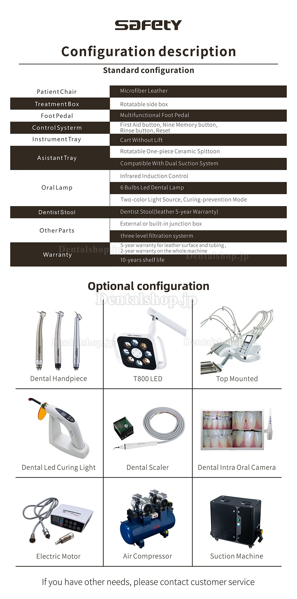 Safety® M1++ 歯科インプラント手術用チェアユニット 歯科治療ユニット