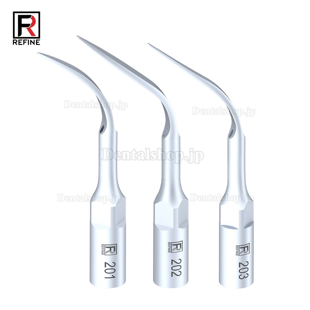5Pcs Refine® 超音波スケーラー用チップ 201 202 203 KAVO PiezoLed 超音波スケーラーハンドピースと互換性あり