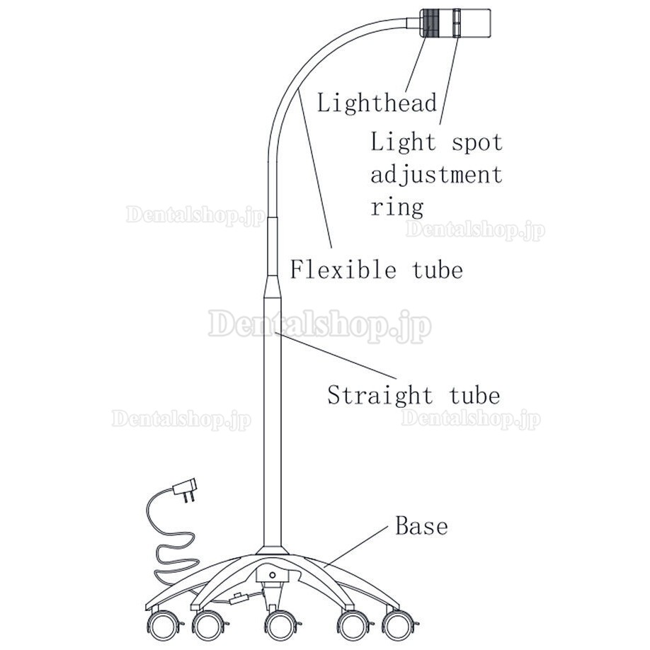 Micare JD1100L 歯科検査用ライト 7W LEDエグザムライト スタンドタイプ