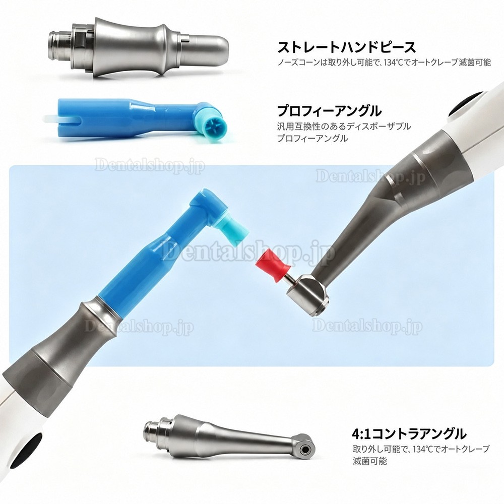 歯科衛生用PMTC ハンドピース(コントラアングル4:1+ノーズコーン付き) 歯科衛生用PMTC ハンドピース(コントラアングル4:1+ノーズコーン付き)