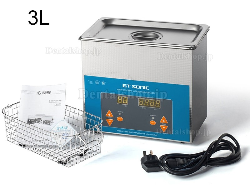 GT SONIC QTD-シリーズ デジタル超音波洗浄器 2-27L 100-500W 加熱機能付き