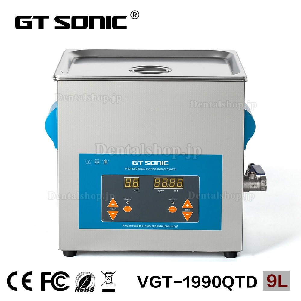 GT SONIC QTD-シリーズ デジタル超音波洗浄器 2-27L 100-500W 加熱機能付き