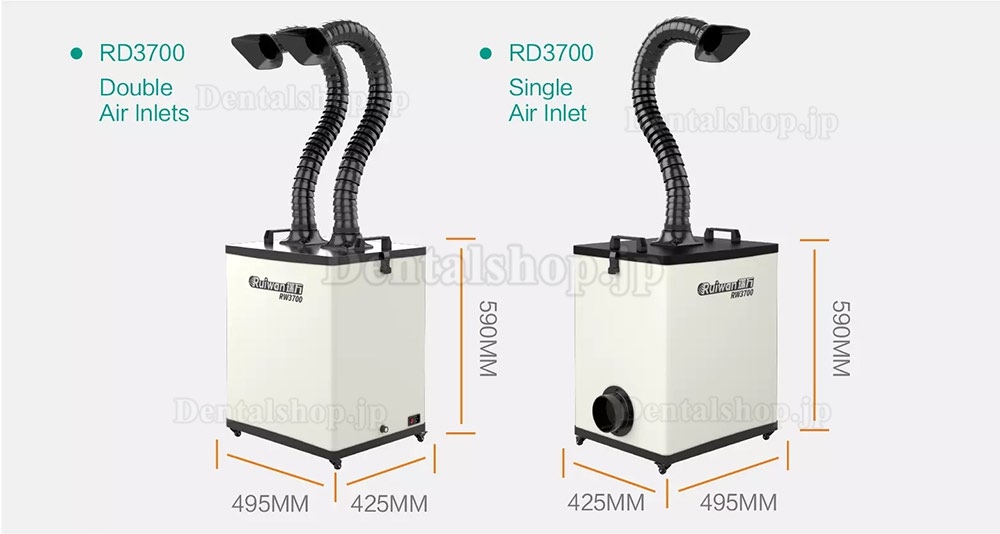 Ruiwan RD3700 移動式溶接ヒューム集煙機 はんだ吸煙器 はんだヒューム吸煙装置 ヒュームコレクター 6層フィルター