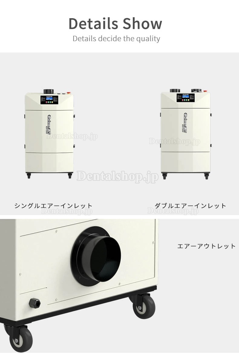 Ruiwan RD7500 ヒューム吸煙装置 はんだ吸煙器 溶接ヒューム集煙機 空気清浄機 7層フィルター レーザー切断彫刻などに適用