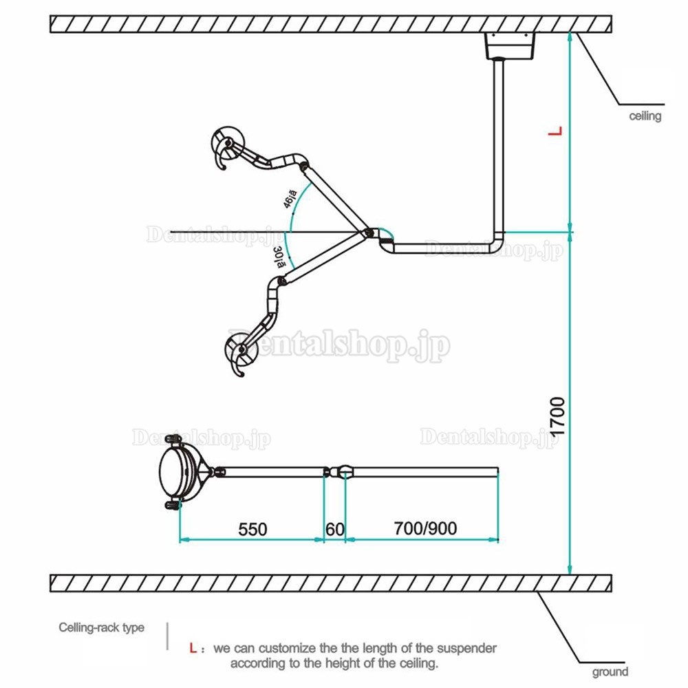 Saab® P106A 歯科手術用LEDライト・手術用照明器（28W）