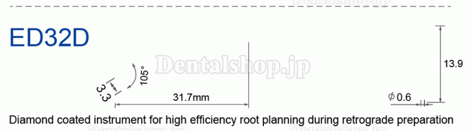 10Pcs Refine® 超音波スケーラーチップ ED1 ED2 ED3 ED4 ED5 ED6 ED7 ED8 ED9 ED10 ED11 ED14 ED15 SATELEC NSK DTE GNATUSと互換性あり