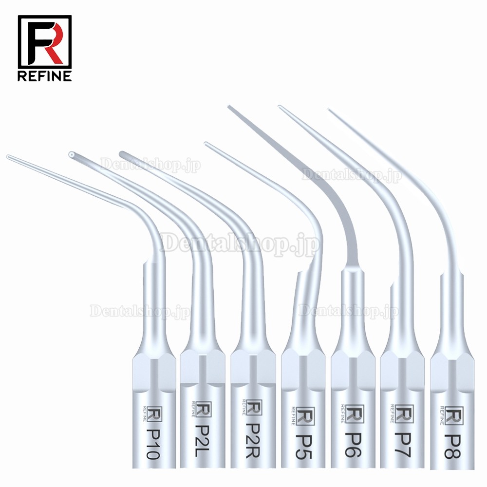 5Pcs Refine® 歯科用超音波スケーラー用チップ P2L P2R P2LD P2RD P5 P6 P7 P8 P10 P11 P12 P14L EMS Woodpeckerスケーラーに適用