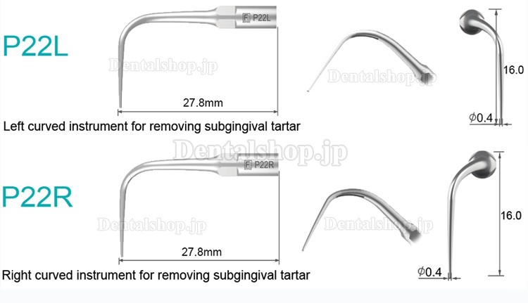 5Pcs Refine® 歯科用超音波スケーラー用チップ P2L P2R P2LD P2RD P5 P6 P7 P8 P10 P11 P12 P14L EMS Woodpeckerスケーラーに適用