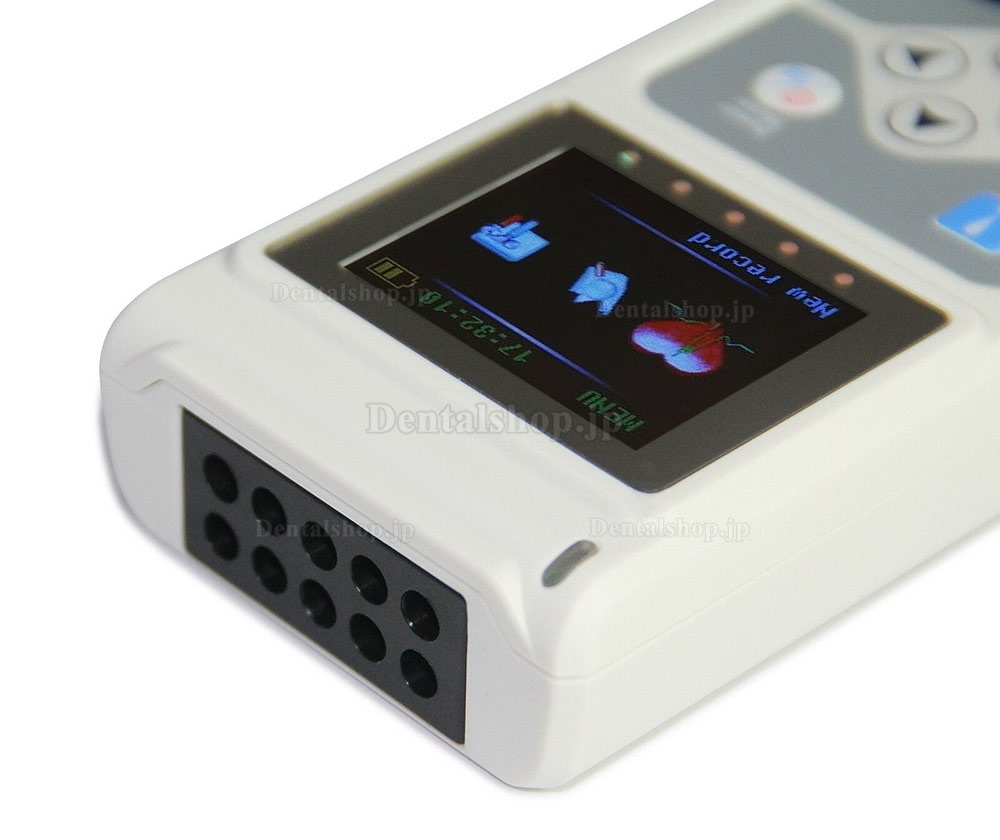 CONTEC TLC5000 携帯型心電計 ポータブル心電計 12リード心電図ECGモニター 24時間 同期アアナライザー PCソフトウェア