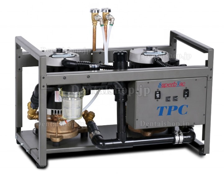 TPC 歯科用ウェットサクションユニット ハイパワー銅インペラ ユニットな水リサイクル装置付き