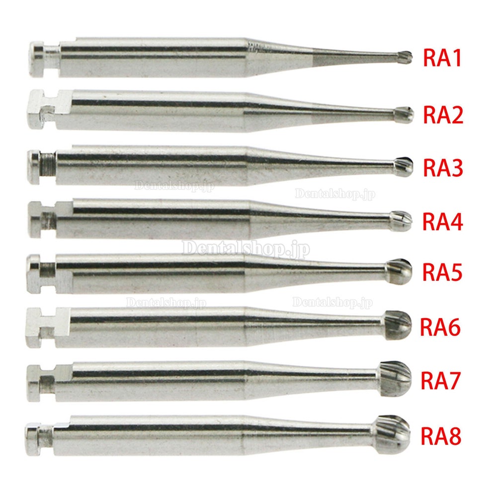 10パック WAVE Dental 歯科用炭化タングステンラッチバー ラウンドドリル 低速コントラアングル適用 RA 1 2 3 4 5 6 7 8