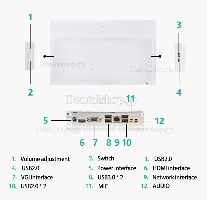 Magenta YF-2400P 歯科口腔内カメラ 24 インチ タッチスクリーン (WIFI 付き)