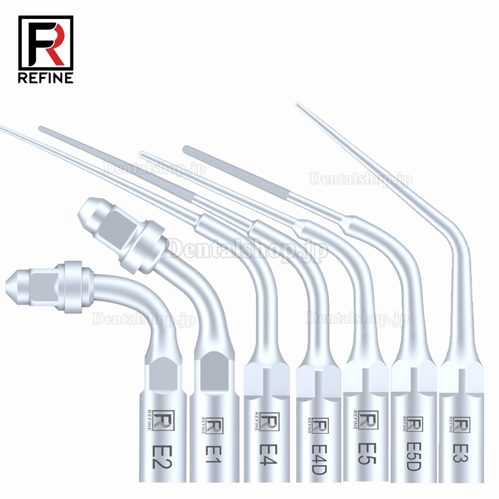 5Pcs Refine® 歯科用根管チップ E1 E2 E3 E4 E4 E6 E7 E8 E9 E10 E11 E14 E15 EMS MECTRON WOODPECKERと互換性あり