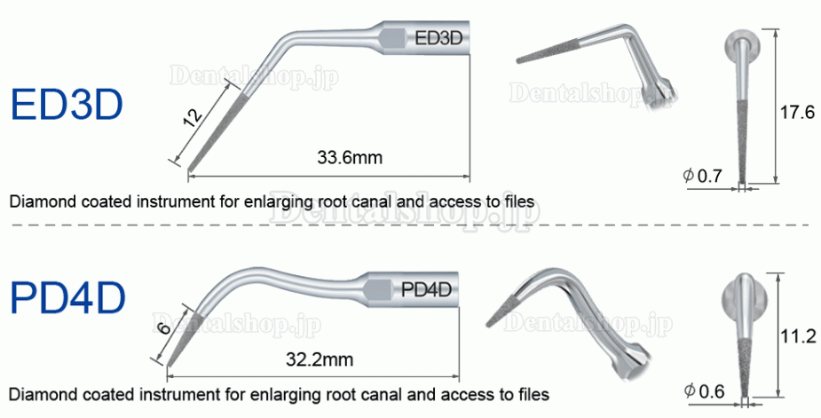 10Pcs Refine 歯科用超音波スケーラーチップ E3D E4D E5D E10D E11D E12D E14D E15D Woodpecker EMSと互換性あり