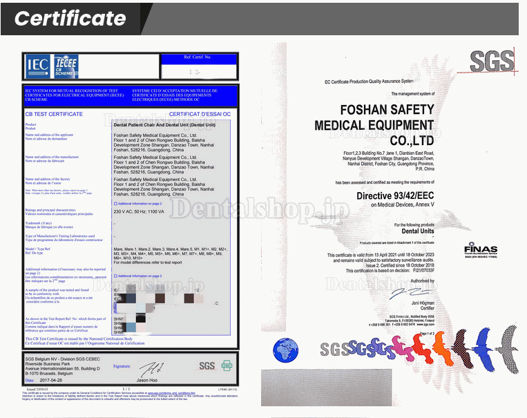 Safety® M1++ 歯科インプラント手術用チェアユニット 歯科治療ユニット